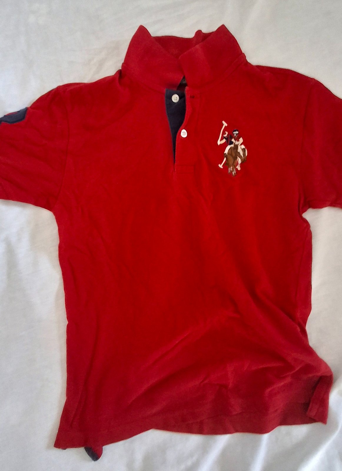 Tee shirt us Polo  rouge pour garçon 