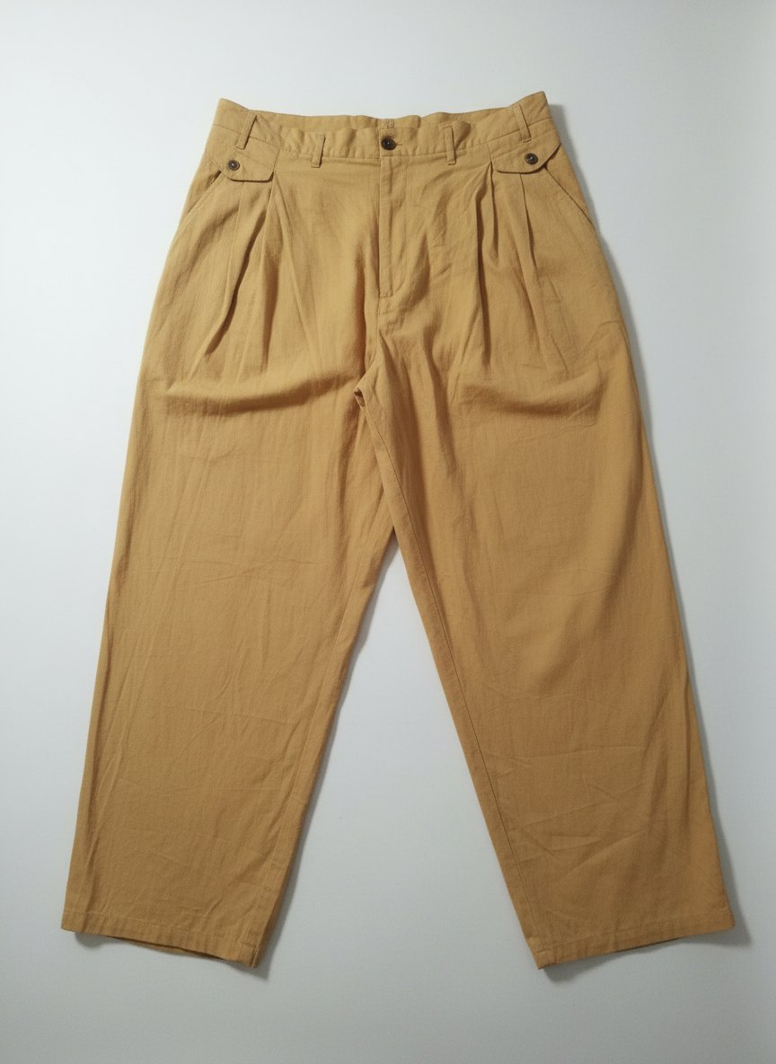 Pantalon baggy en tissu ( ilabes taille 42 et 44 ) couleur jaune moutarde 