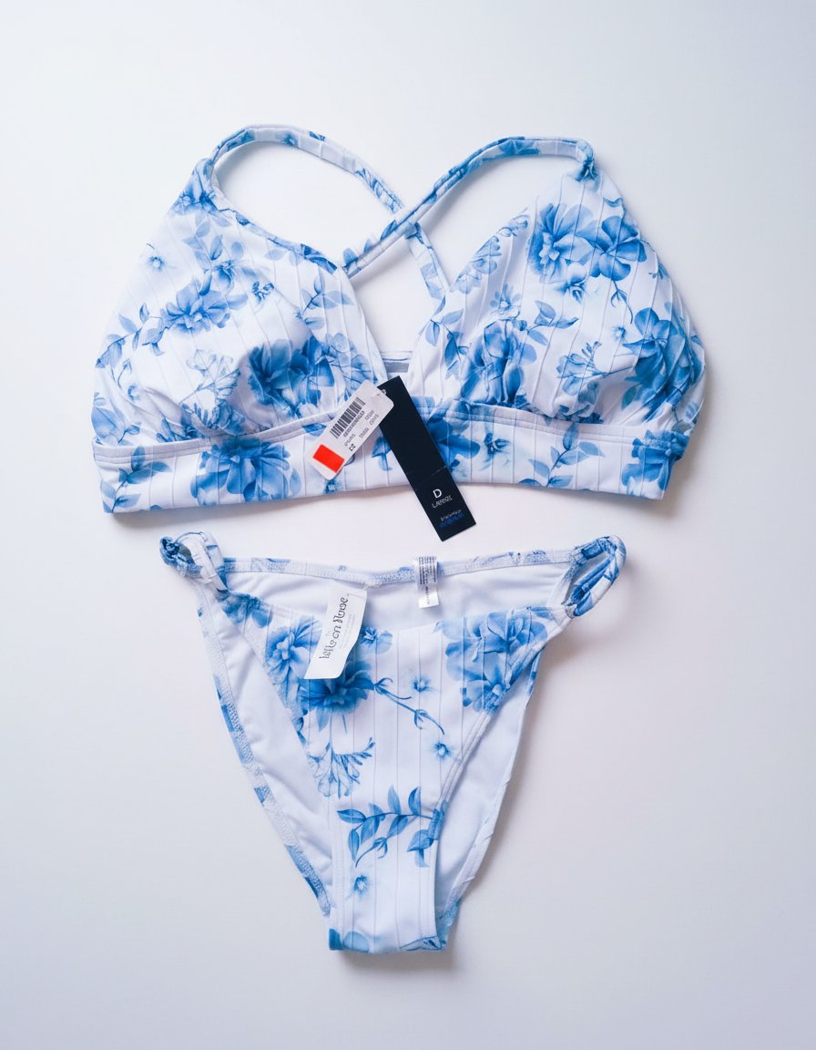 Maillot deux pieces de la marque la vie en rose avec ticket 