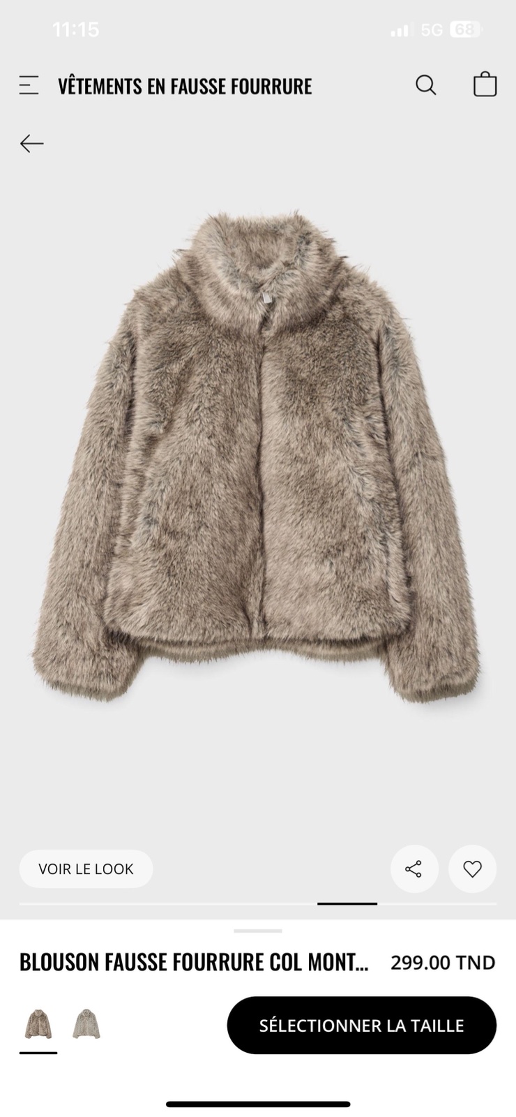Manteau fausse fourrure 