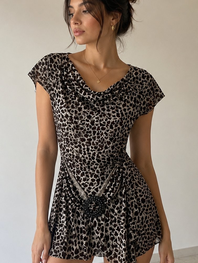Robe léopard taille s/m