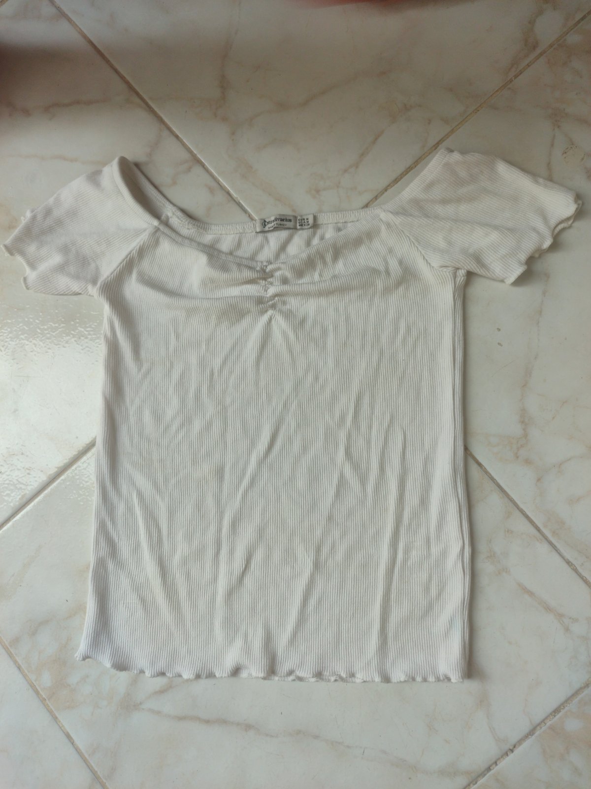 Crop top blanc Stradivarius taille s m