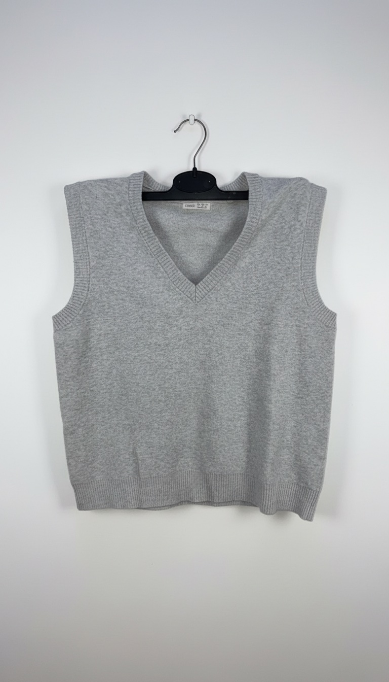 Pul gris sans manches comme gilet
