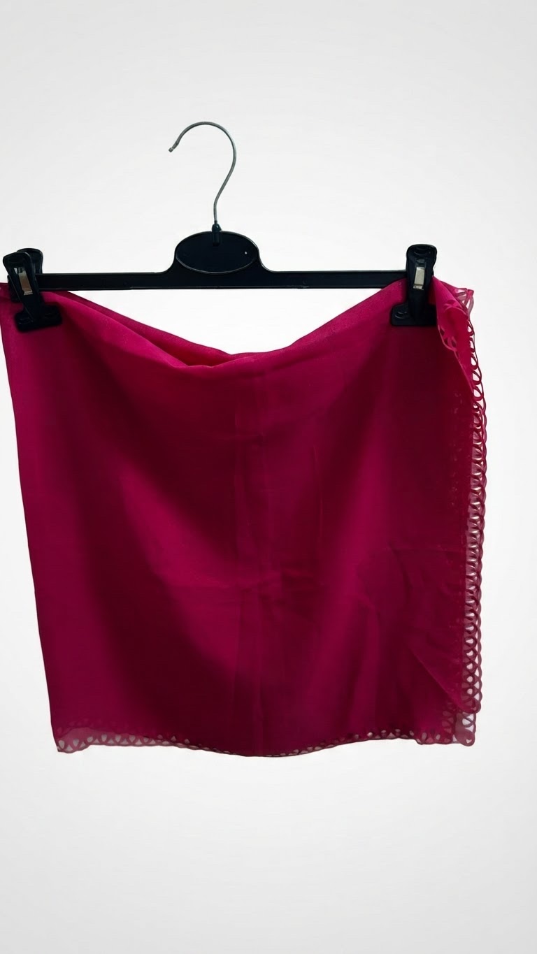 Foulard satin rose 