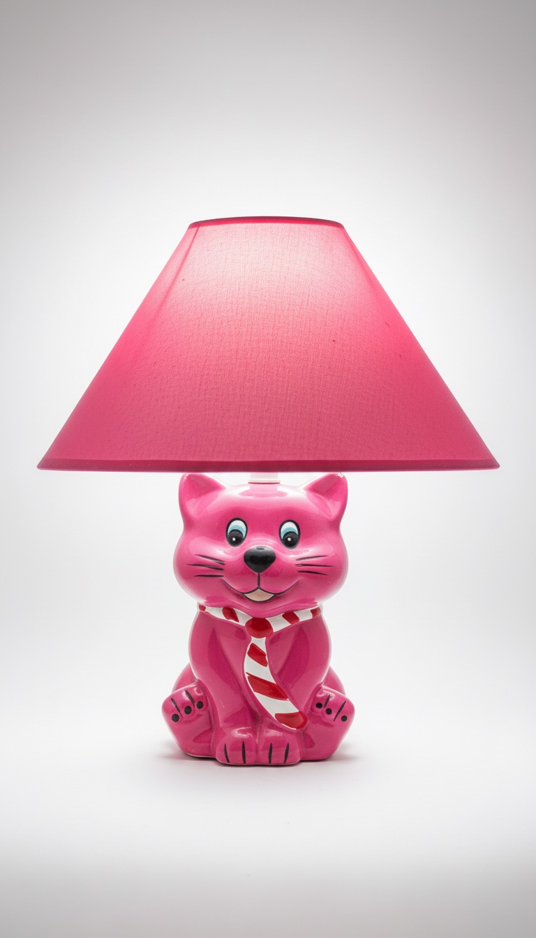 Veilleuse rose cute avec lampe  disponible