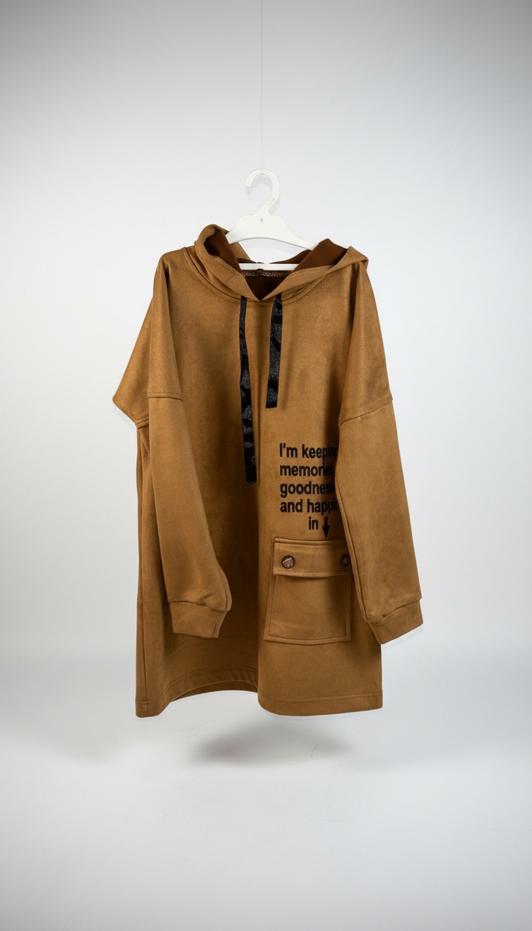 Pull marron over size 