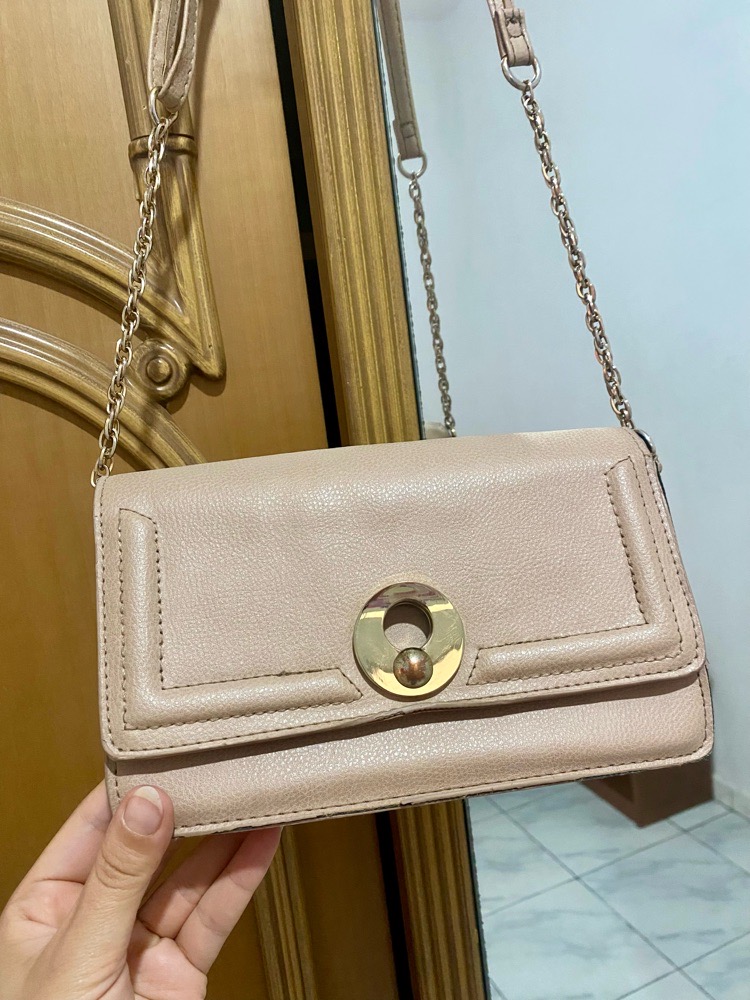 Sac à bandoulière rose nude