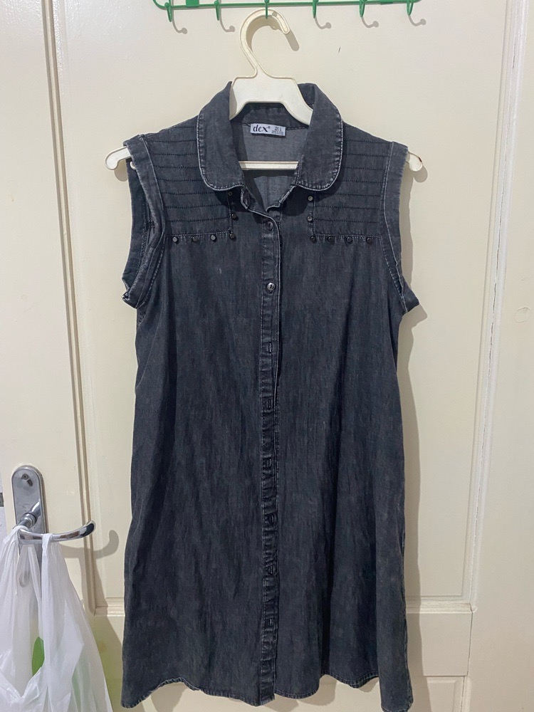 Chemise jeans longue