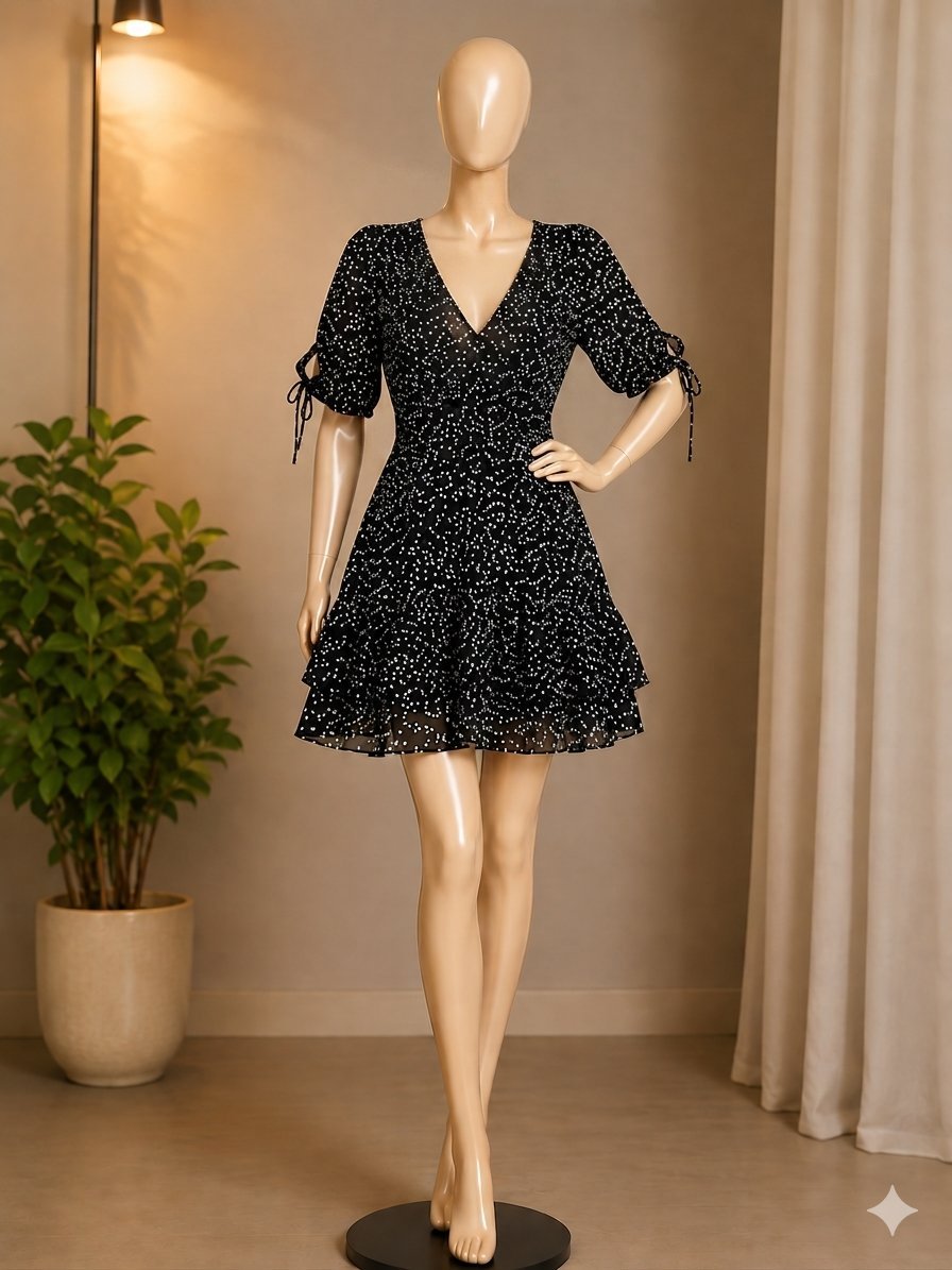 🛍️ Robe d'été à pois - Taille 38 (Neuve)