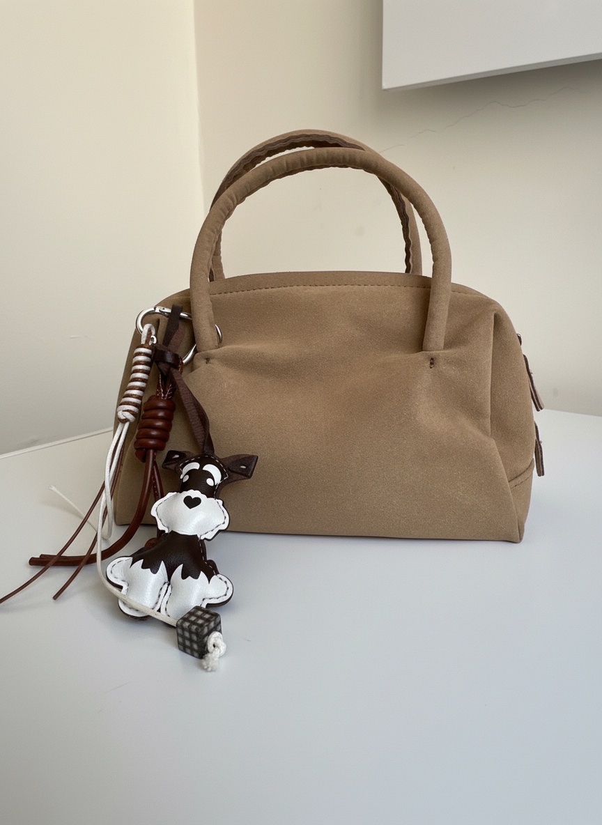 Sac beige avec accessoire 