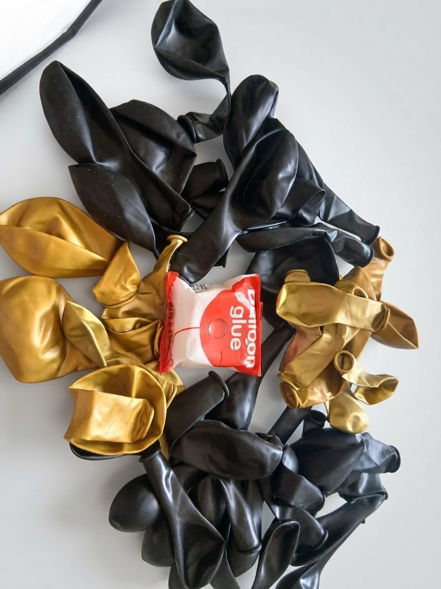Black gold ballon for birthday graduation party decoration 