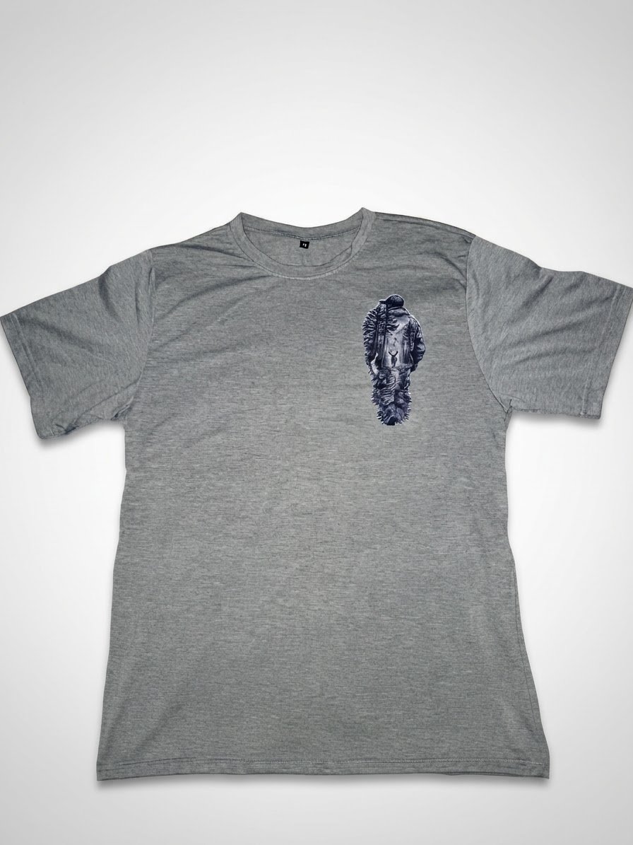 ​T-shirt Gris Homme avec motif imprimé 