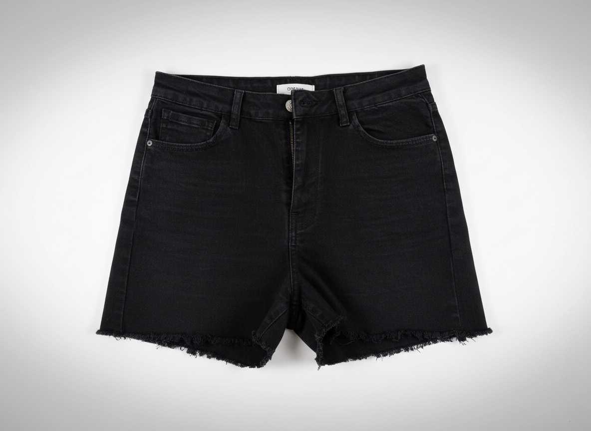 Short de plage jean noir