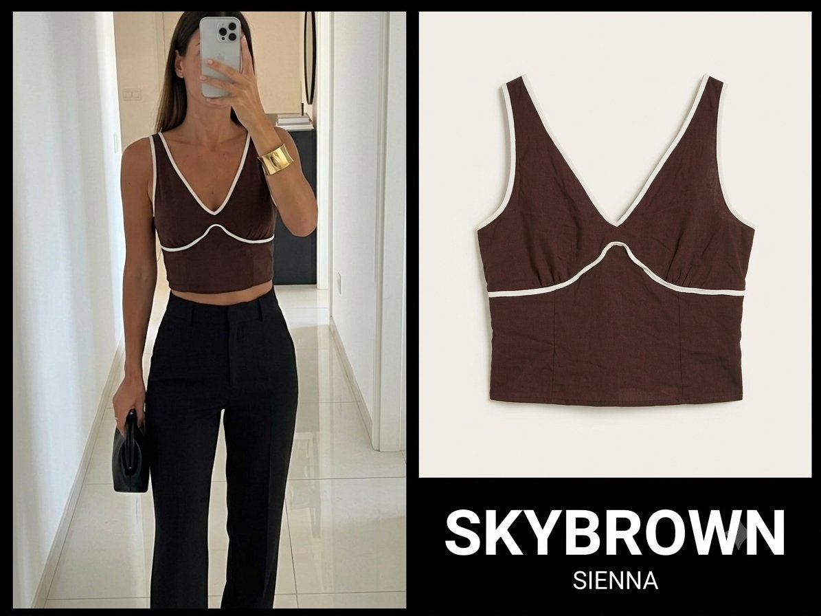 Crop top marron