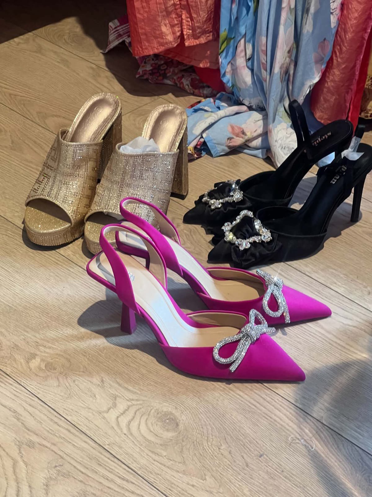 🌸 Escarpins slingback rose – Zara