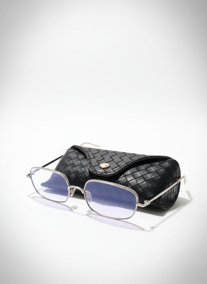 Lunette optique pailleté argent