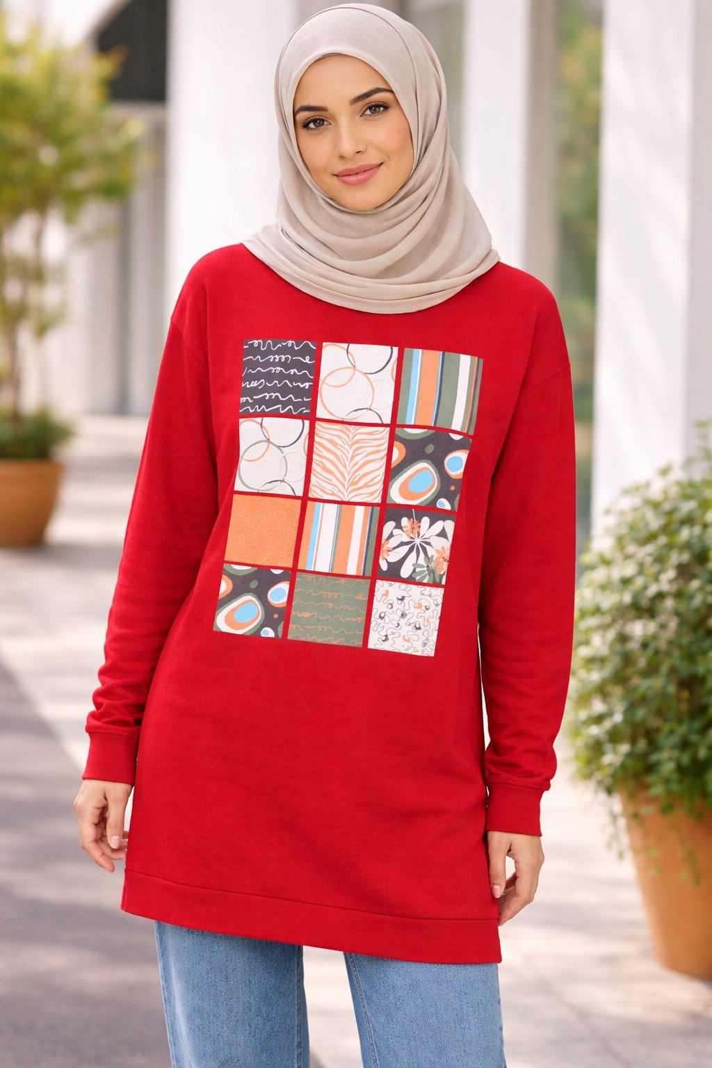 Pull long rouge L