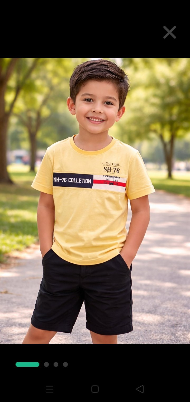 Tenue garçon T-shirt et pantacourt 