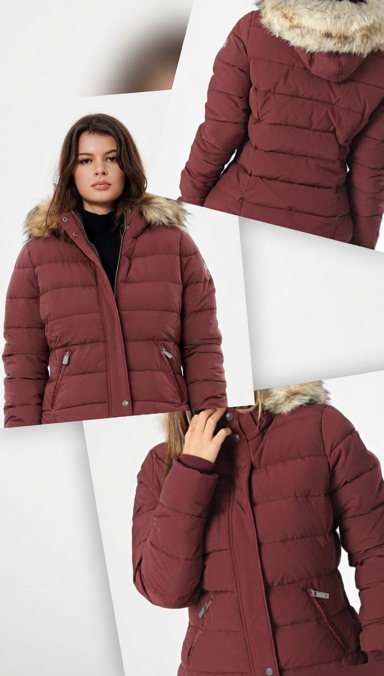 Manteau rouge bordeaux 
