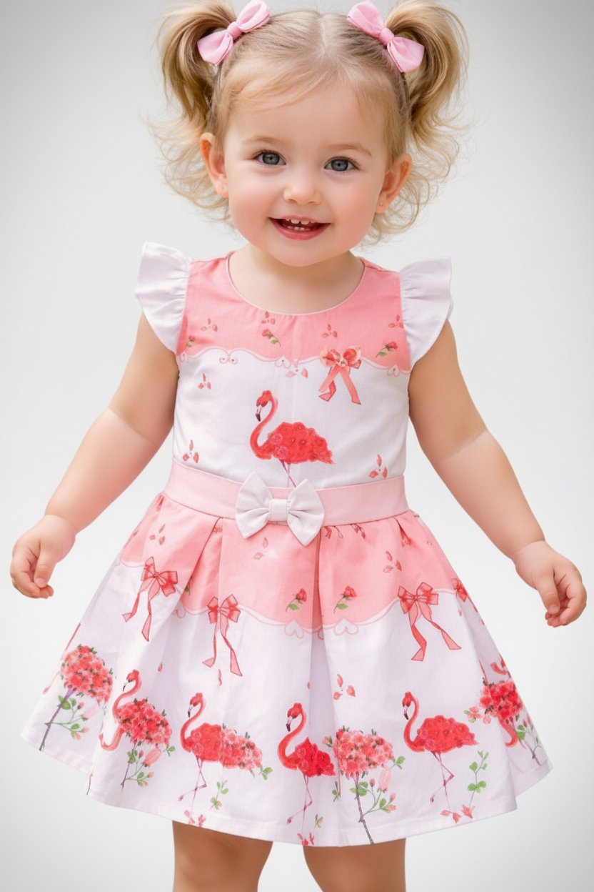 Robe flamant rose 2 pièces 