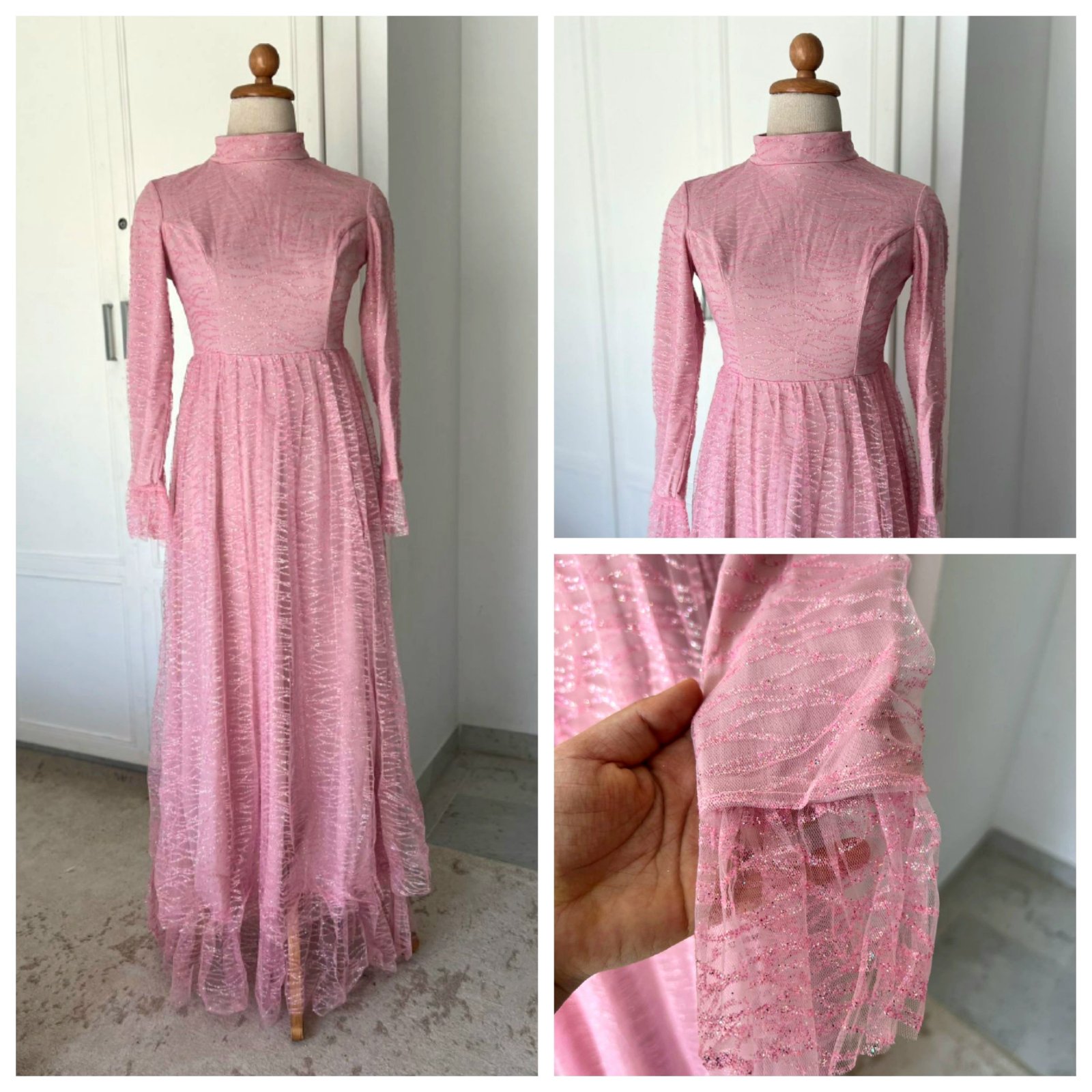 Robe soirée rose 