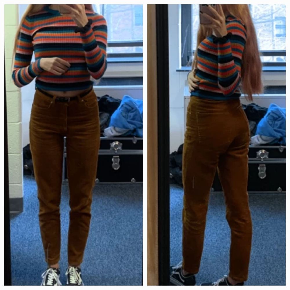Pantalon marron shein côtelé