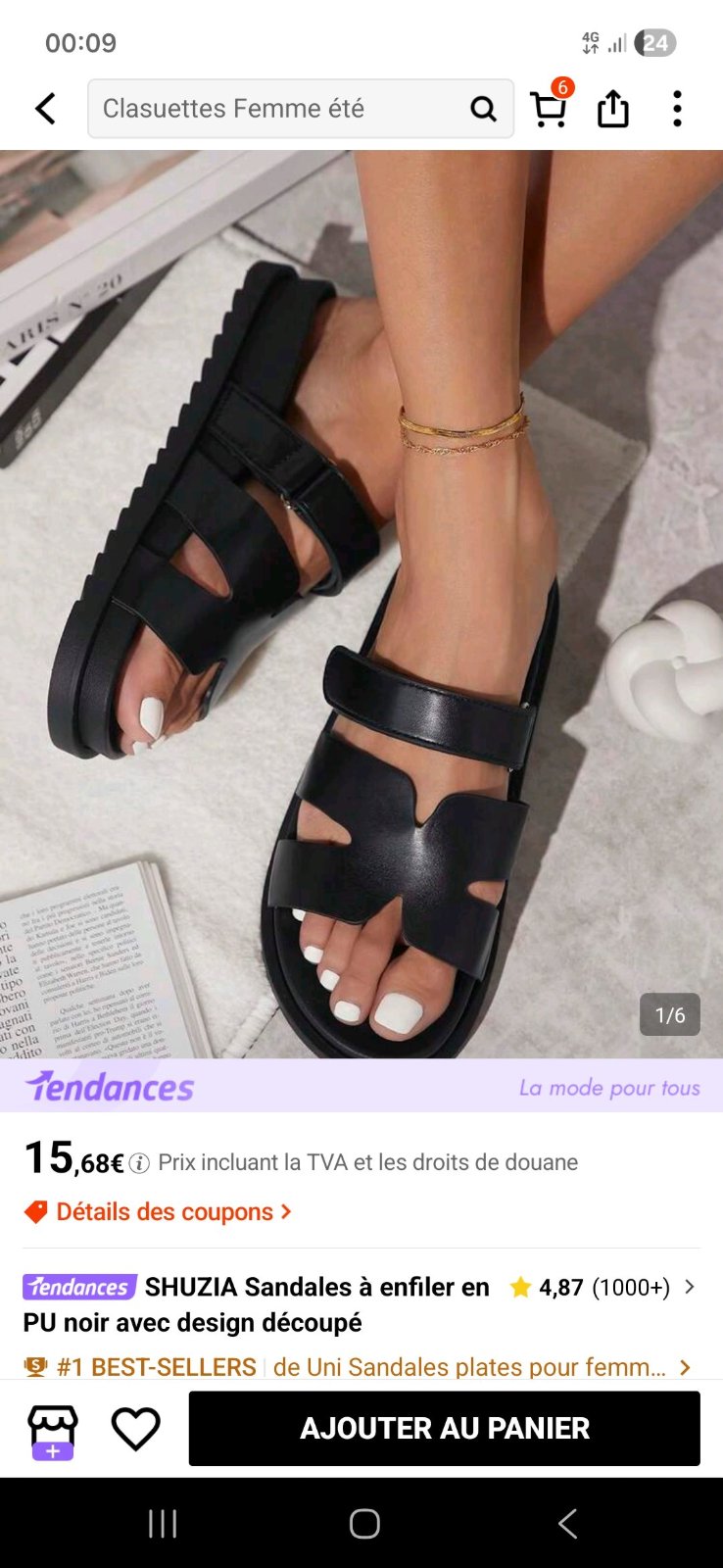 Claquettes shein jamais portées 