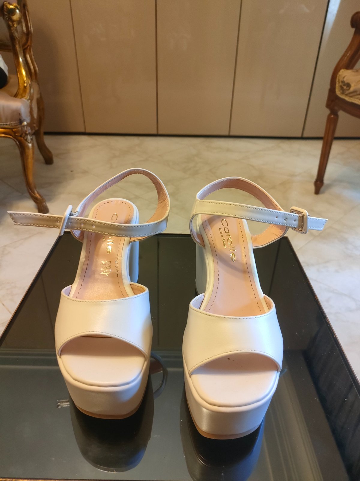 Compensées beige 