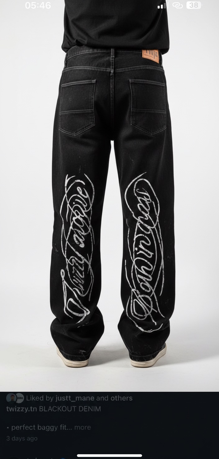 Black denim
