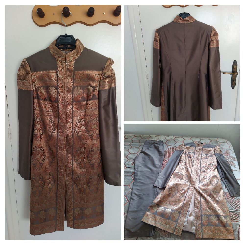 Vente Flash ensemble class tissu sari idéale pour une femme voilée يحضر صداق و الا بلدية