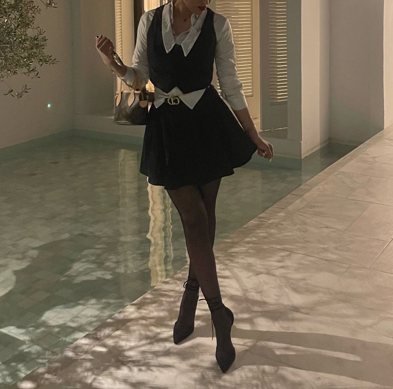 Set jupe + blazer sans manche ( sans chemise ) 