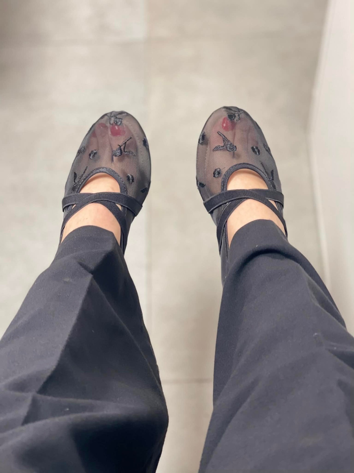Ballerines transparent importée