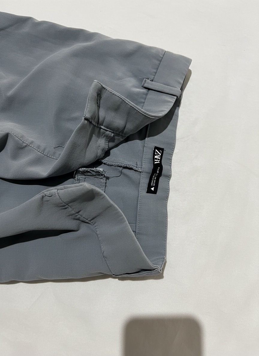 Pantalon en tissu Zara
