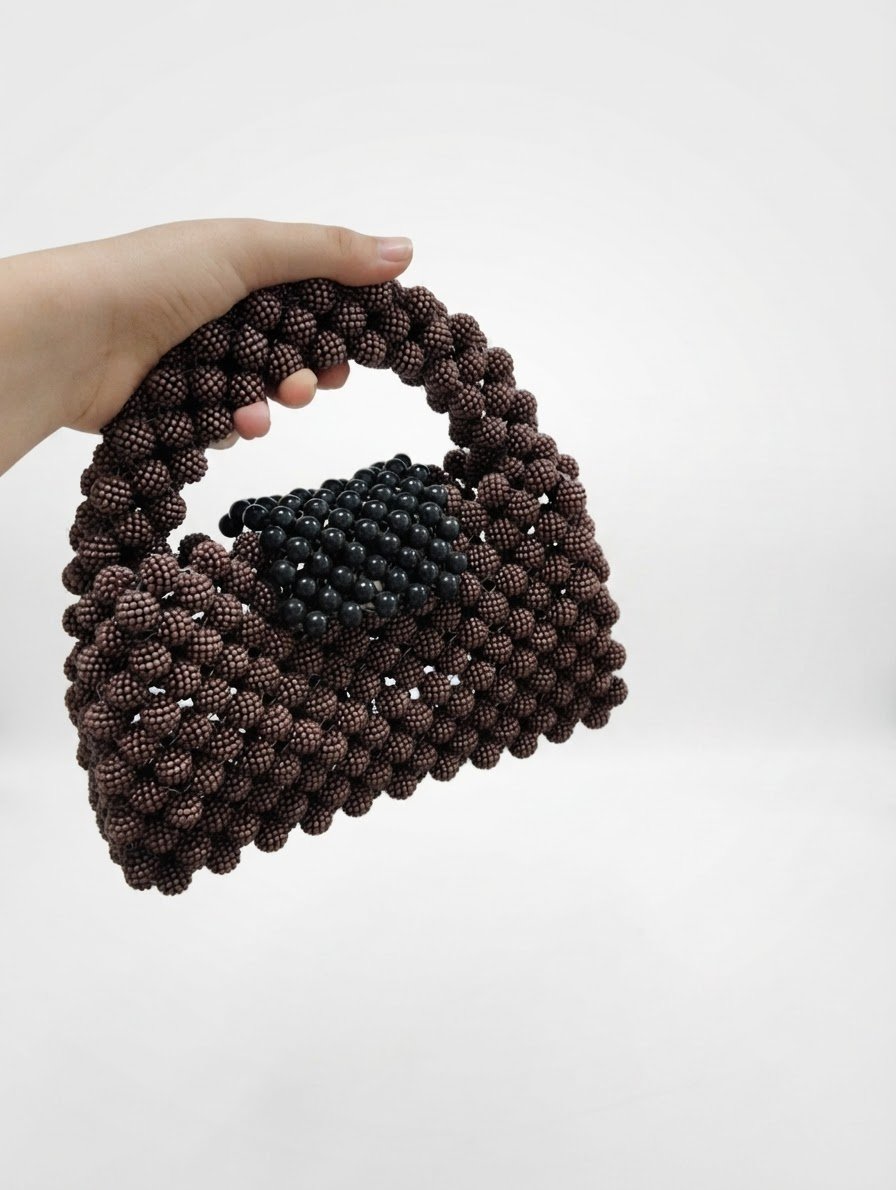 Sac en perles marron