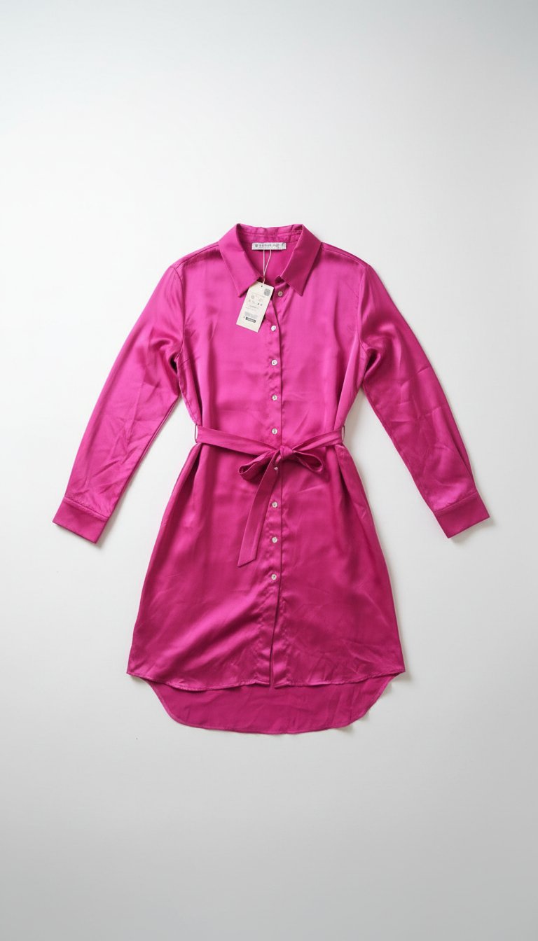 Longue chemise en satin