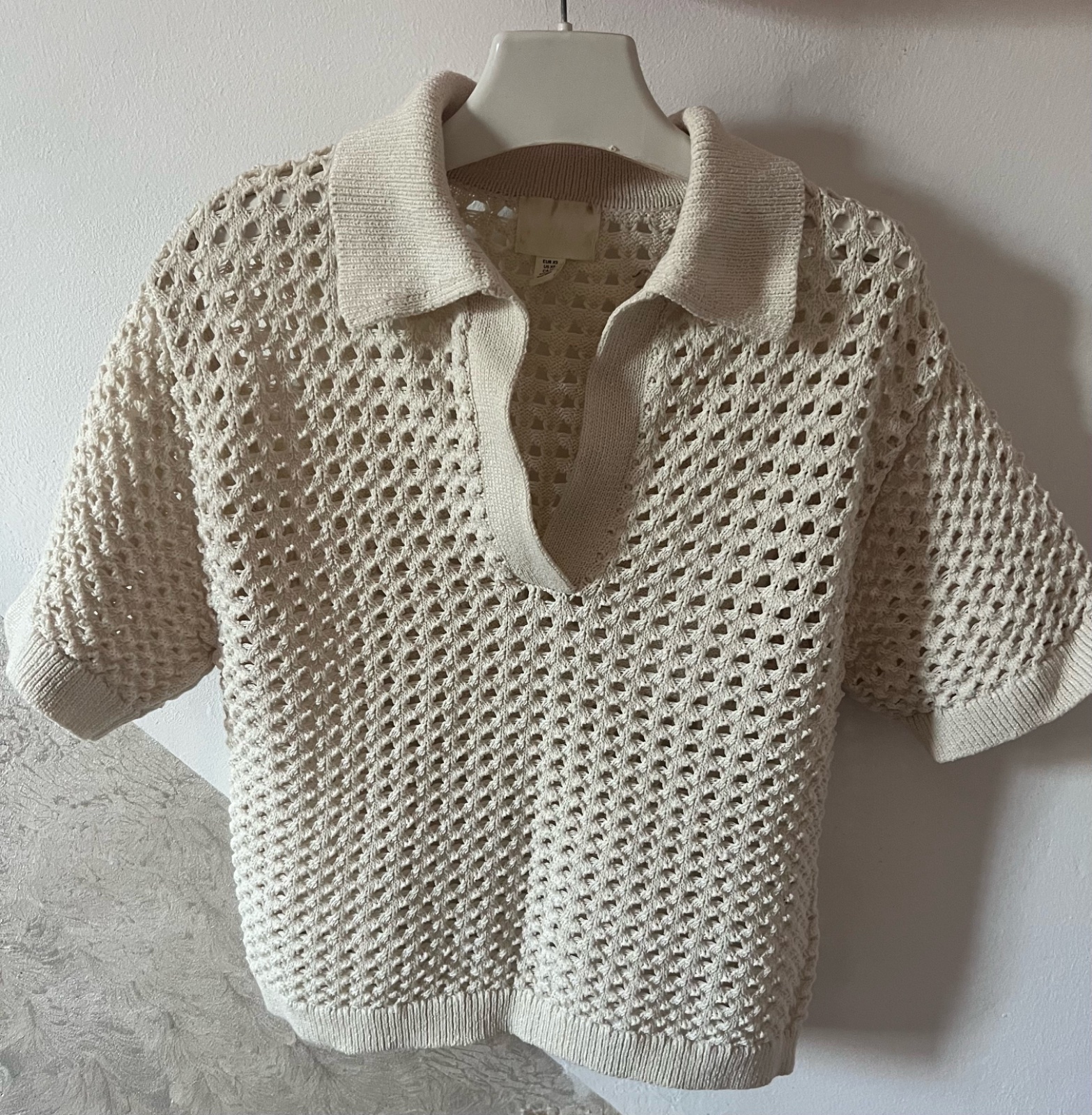Pull h&m blanc cassé
