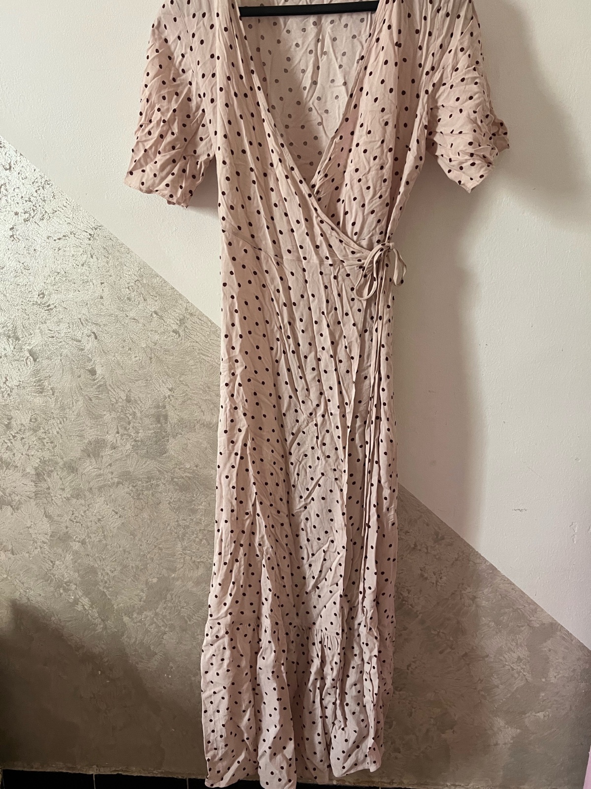 Robe longue croisé primark polka dot rose bébé