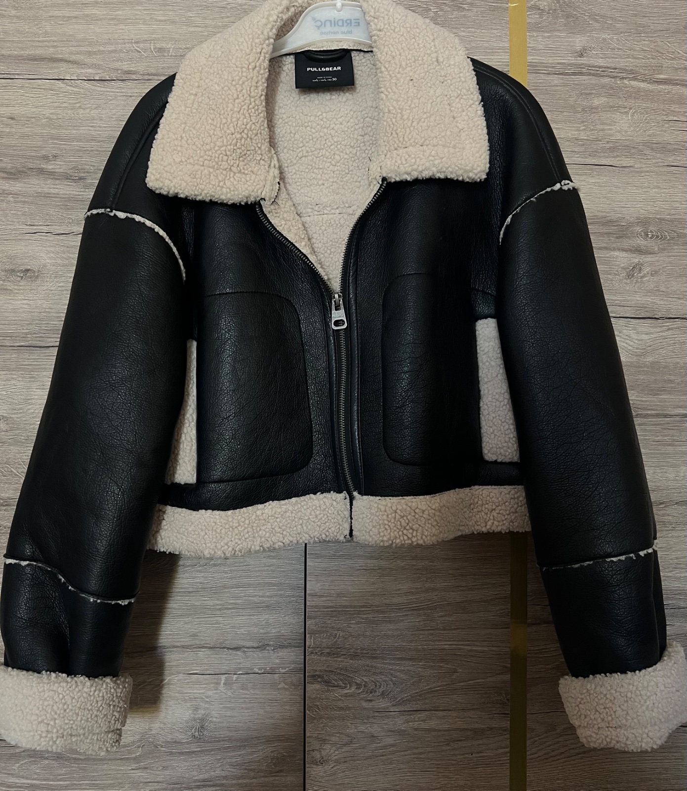 Veste cuir pull and bear 