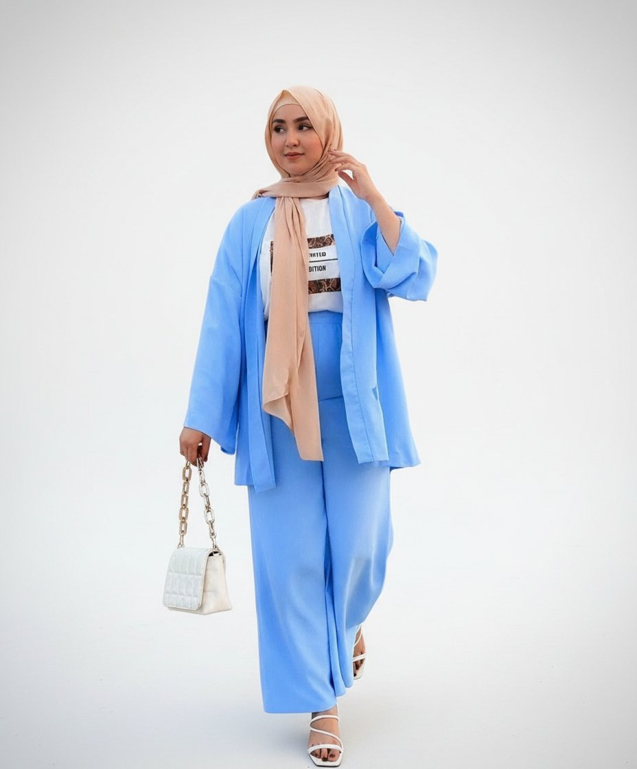 “Ensemble bleu ciel très tendance 💙 Coupe fluide et confortable 