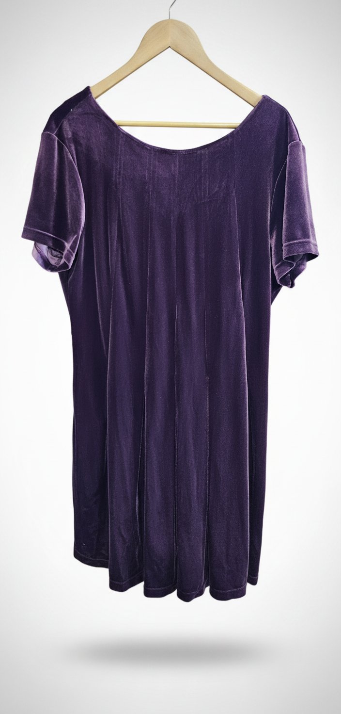 Robe velour mauve 