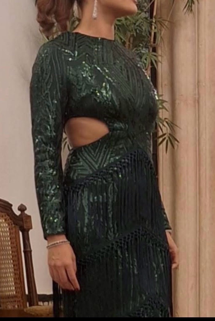 Robe soiree vert emraude