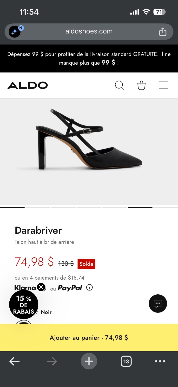 Talons aldo neuf