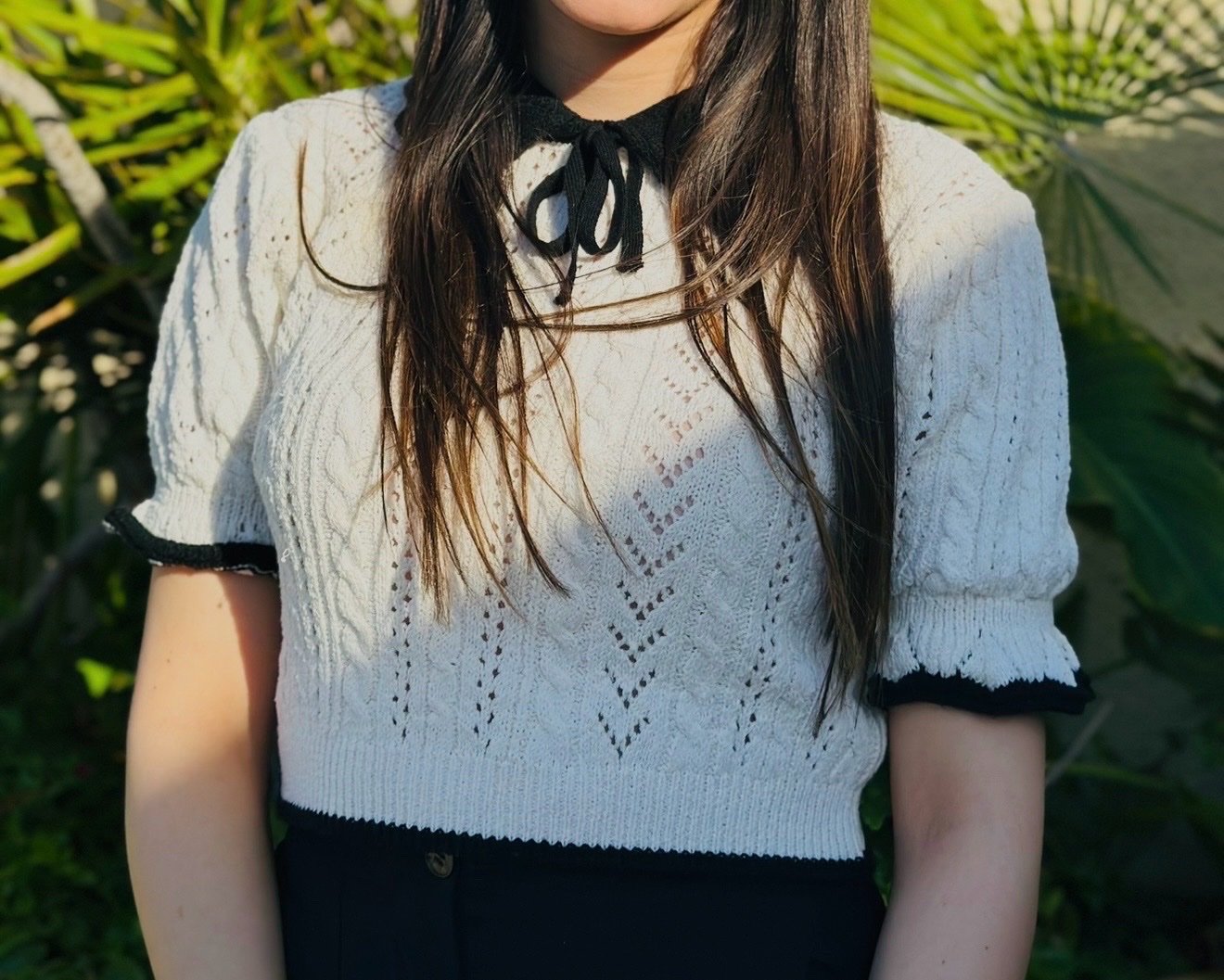 Pull en noir et blanc
