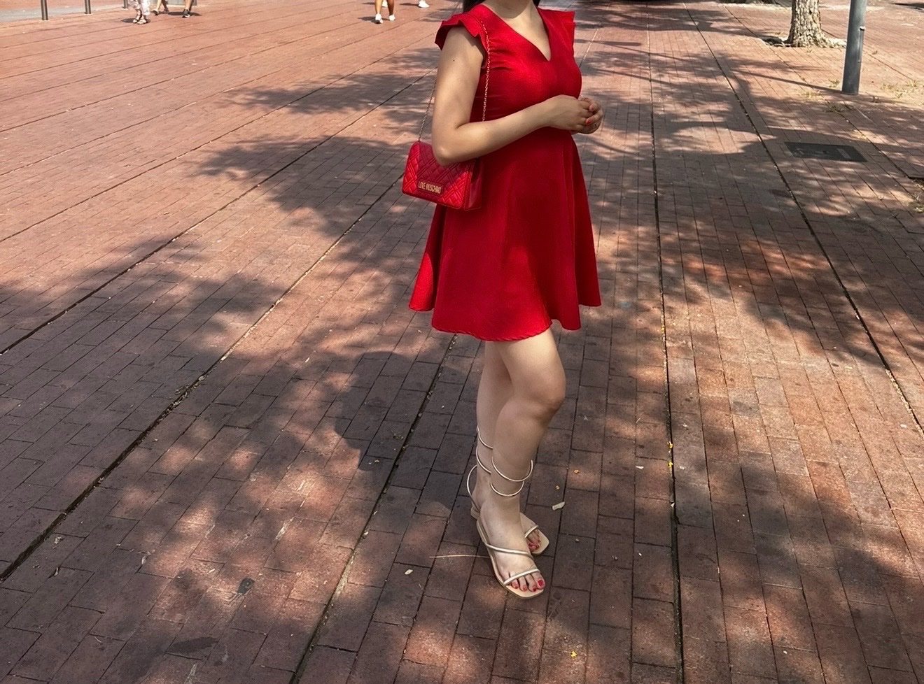 Robe courte rouge