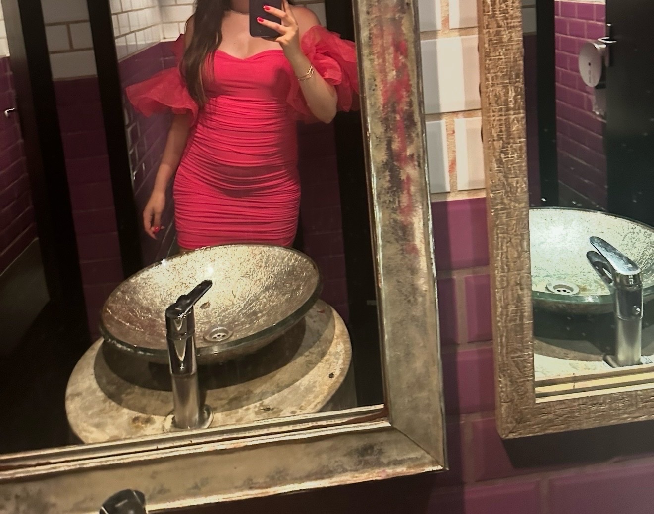 Robe rose courte